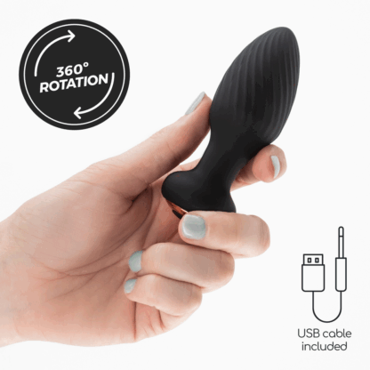 Twister - Draaibare Anale Plug met Afstandsbediening - Zwart - Afbeelding 7