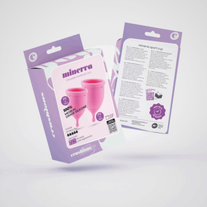 Minerva - Menstruatiecups met Zak - S en L - Roze - Afbeelding 2
