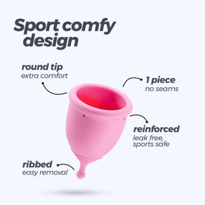 Minerva - Menstruatiecups met Zak - S en L - Roze - Afbeelding 6