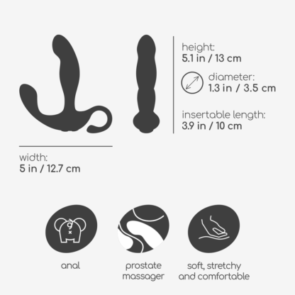 Loki - Oplaadbare Prostaatmassager met Afstandsbediening - Zwart - Afbeelding 7