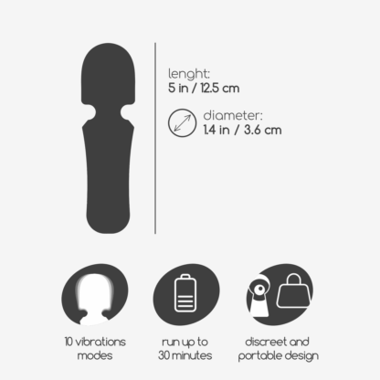 Wanda - Mini Oplaadbare Wand Massager - Roze - Afbeelding 6