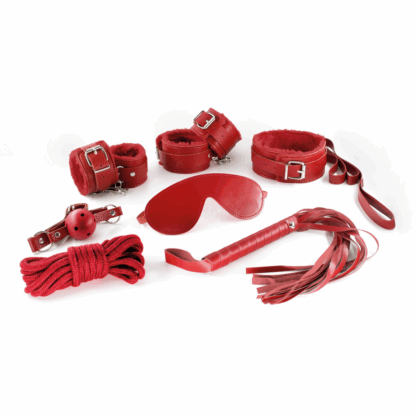 Dungeons and Maidens - 8-delige BDSM Kit - Rood - Afbeelding 6