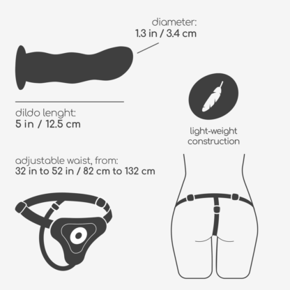 Snapper - Strap-on Harnas met Dildo - Roze - Afbeelding 6