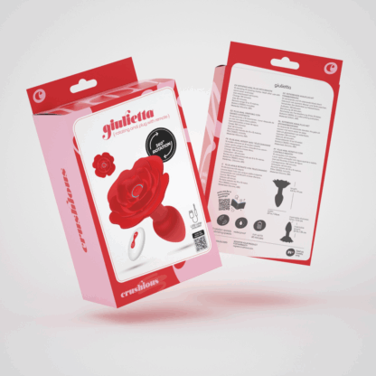 Giulietta - Draaibare Anale Rozenplug met Afstandsbediening - Rood - Afbeelding 2
