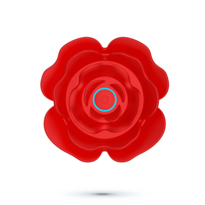 Giulietta - Draaibare Anale Rozenplug met Afstandsbediening - Rood - Afbeelding 5
