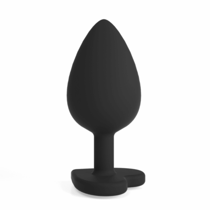 Cuore - Anale Plug met Vier Verwisselbare Edelstenen - Klein - Zwart - Afbeelding 4