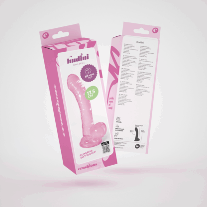 Hudini - Jelly Flexibele Anale Dildo - 6,9/ 17,5 cm - Roze - Afbeelding 2