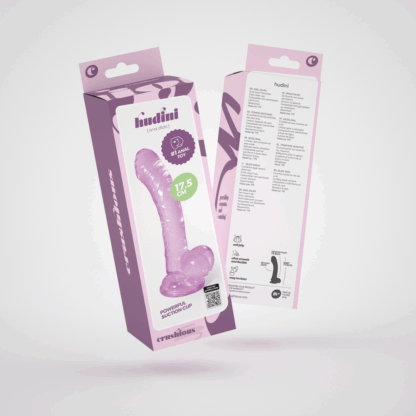 Hudini - Jelly Flexibele Anale Dildo - 6,9/ 17,5 cm - Paars - Afbeelding 2