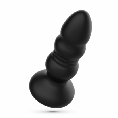 Australis - Vibrerende en Duwende Anale Plug met LED RGB en Afstandsbediening - Zwart - Afbeelding 4