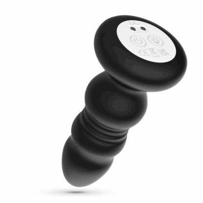 Australis - Vibrerende en Duwende Anale Plug met LED RGB en Afstandsbediening - Zwart - Afbeelding 5