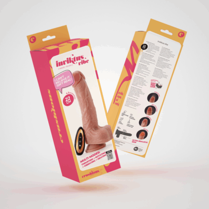 Inviktus Vibe - Vloeibare Siliconen Duwende Draaien en Verwarmende Vibrator - 8.5 / 22 cm - Vlees - Afbeelding 2