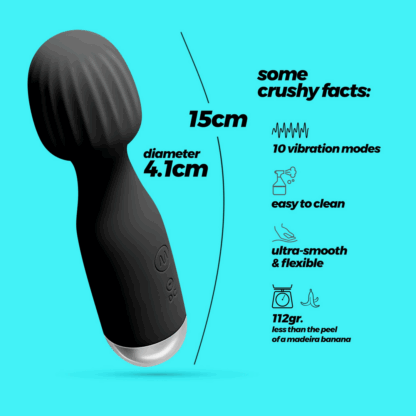 Wanderlust - Mini Wand Massager - Zwart - Afbeelding 6