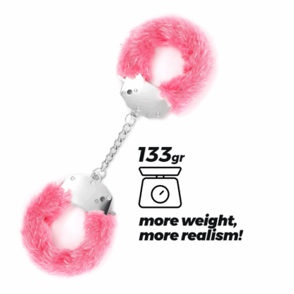 Spangle - Metalen Handboeien met Pluche - Roze - Afbeelding 3