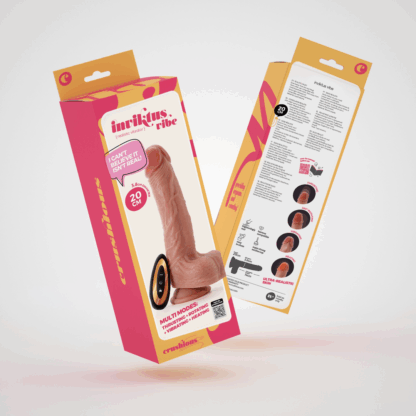 Inviktus Vibe - Vloeibare Siliconen Duwende Draaivibrator met Verwarming - 7,5 / 20 cm - Vleeskleur - Afbeelding 2