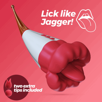 Jagger - Lickende Dubbele Stimulator - Rood - Afbeelding 6