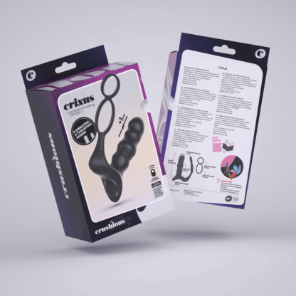 Crixus - Vibrerende Prostaatmassager met Balriem en Cockring - Zwart - Afbeelding 2