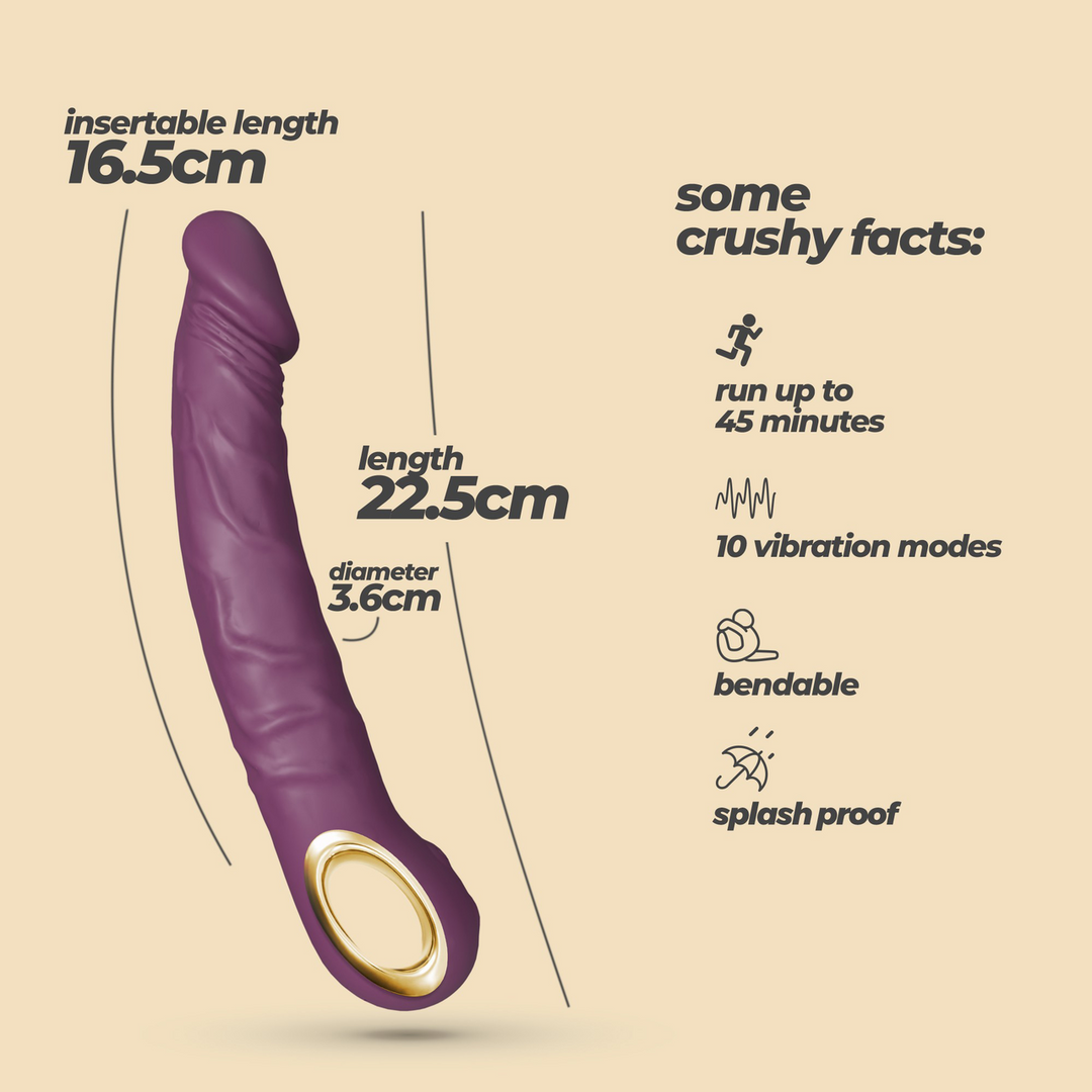 Magnus Bend - Realistische Flexibele Vibrator - Paars - Afbeelding 6