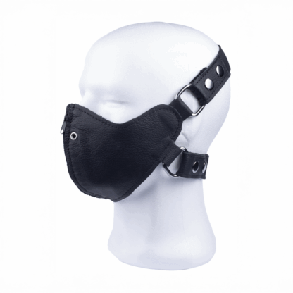 Leren Masker met Rits - Zwart - Afbeelding 2