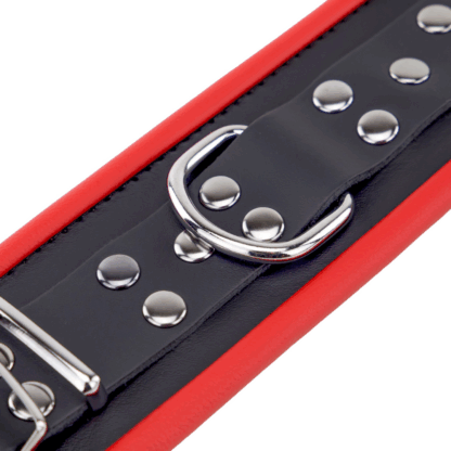 Leren Handboeien - Rood/Zwart - Afbeelding 4