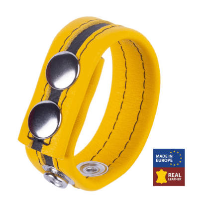 Tippy - Leren Cockring - Geel - Afbeelding 4