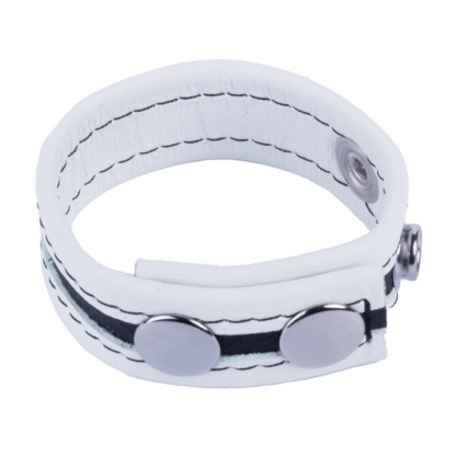 Tippy - Leren Cockring - Wit - Afbeelding 2