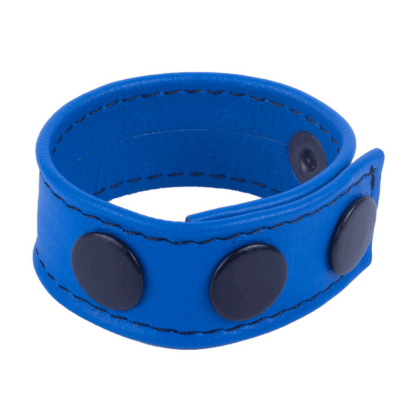 Cocky - Verstelbare Leren Cockring - Blauw - Afbeelding 2