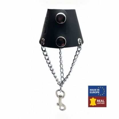 Leren Parachute met Kettingen en Haak - Zwart - Afbeelding 4
