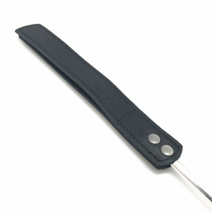 Whip - Metaal en Leer - 70,5 cm - Zwart/Zilver - Afbeelding 4