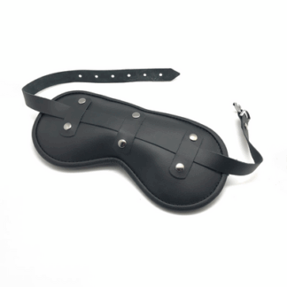 Blind Up - Gevoerde Leren Oogmasker - Zwart