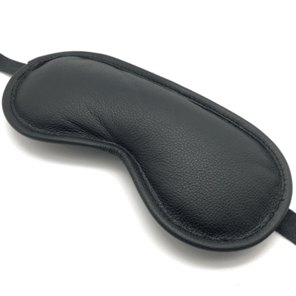 Blind Up - Gevoerde Leren Oogmasker - Zwart - Afbeelding 2
