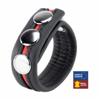 Verstelbare Leren Cockring - Rood