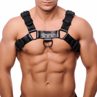 Bulldog Leren Harnas - S/M - Zwart