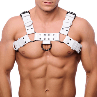 Bulldog Leren Harnas - S/M - Wit