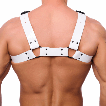 Bulldog Leren Harnas - S/M - Wit - Afbeelding 2