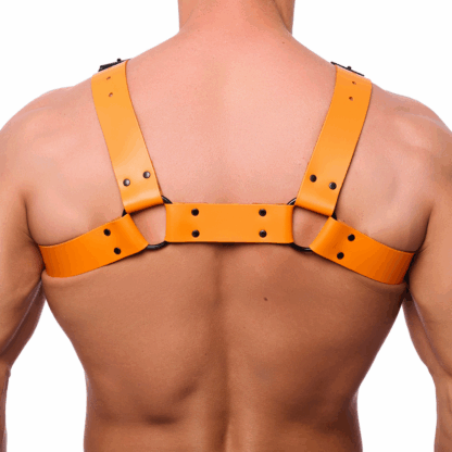 Bulldog Leren Harnas - S/M - Oranje - Afbeelding 2