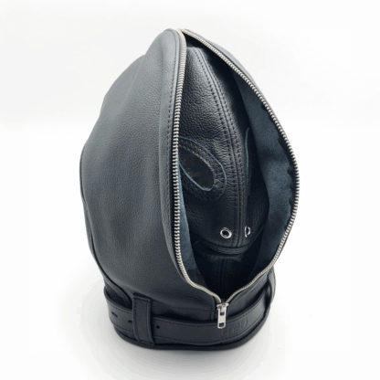 Sensoriale Leren Balaclava - Zwart - Afbeelding 2