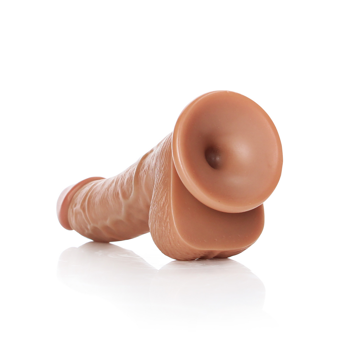Gebogen Realistische Dildo met Ballen en Zuignap - 6 / 15,5 cm - Afbeelding 5