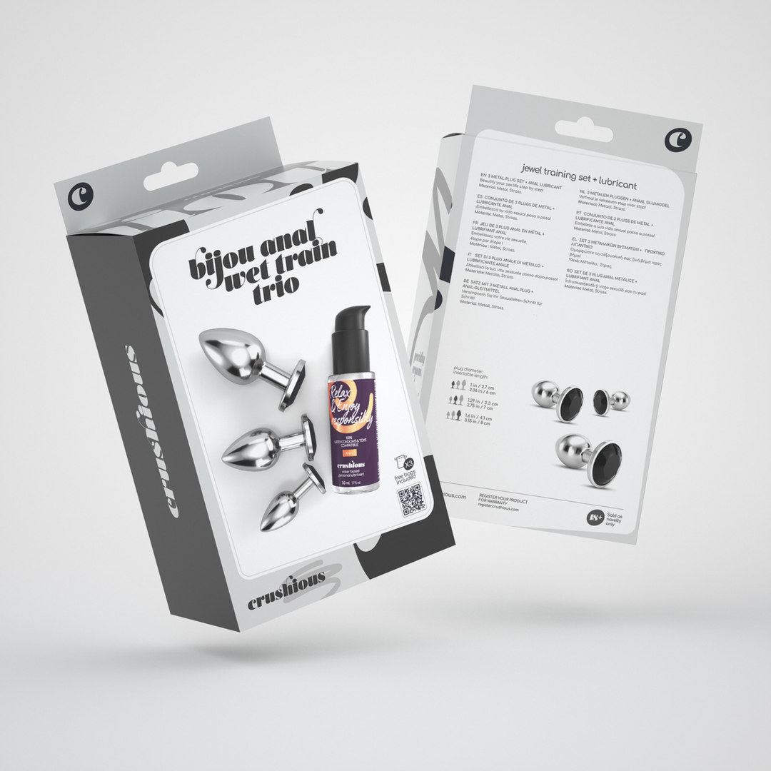 Bijou - Anal Wet Train Trio - 3 Jewel Plugs - Zwart - Afbeelding 2