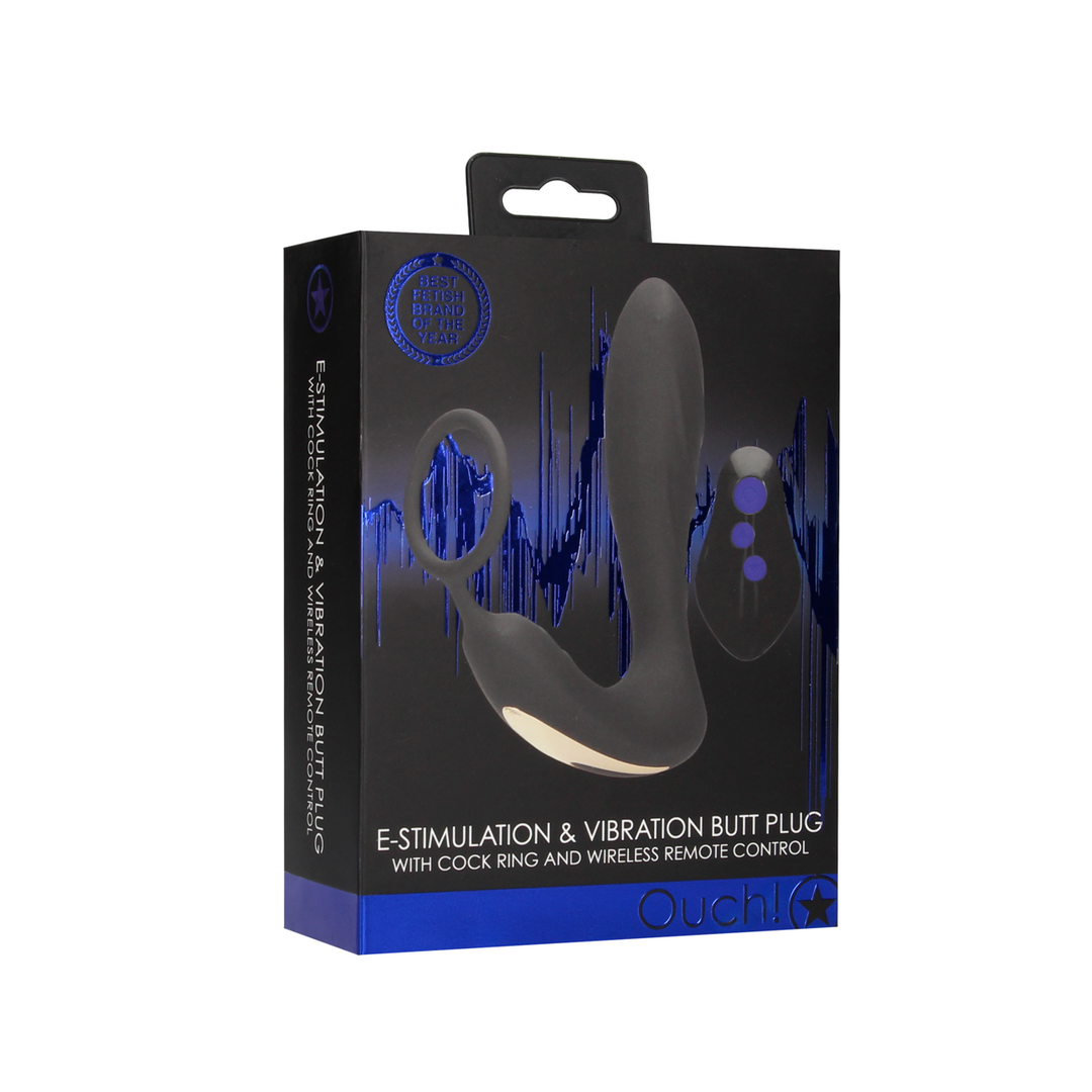 E-stim Vibrerende Butt Plug Cockring - Afbeelding 2