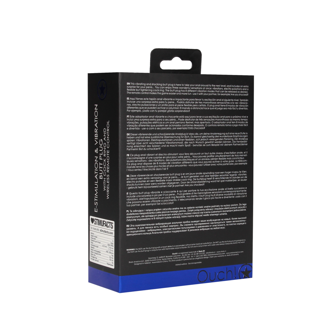 E-stim Vibrerende Butt Plug Cockring - Afbeelding 3