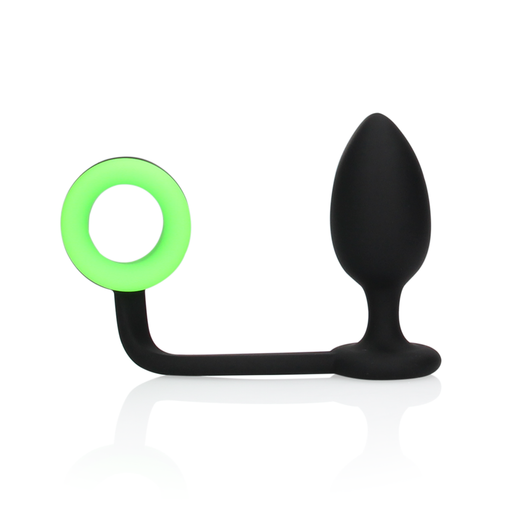 Buttplug met Cockring - Glow in the Dark - Afbeelding 4