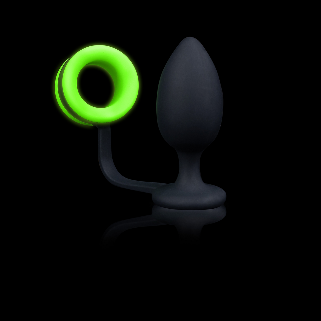 Buttplug met Cockring - Glow in the Dark - Afbeelding 7