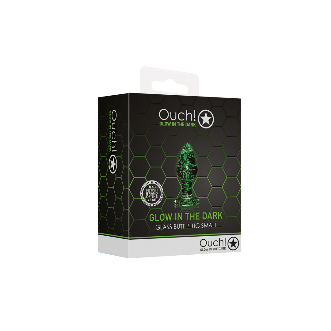 Glas Buttplug - Glow in the Dark - Klein - Afbeelding 2