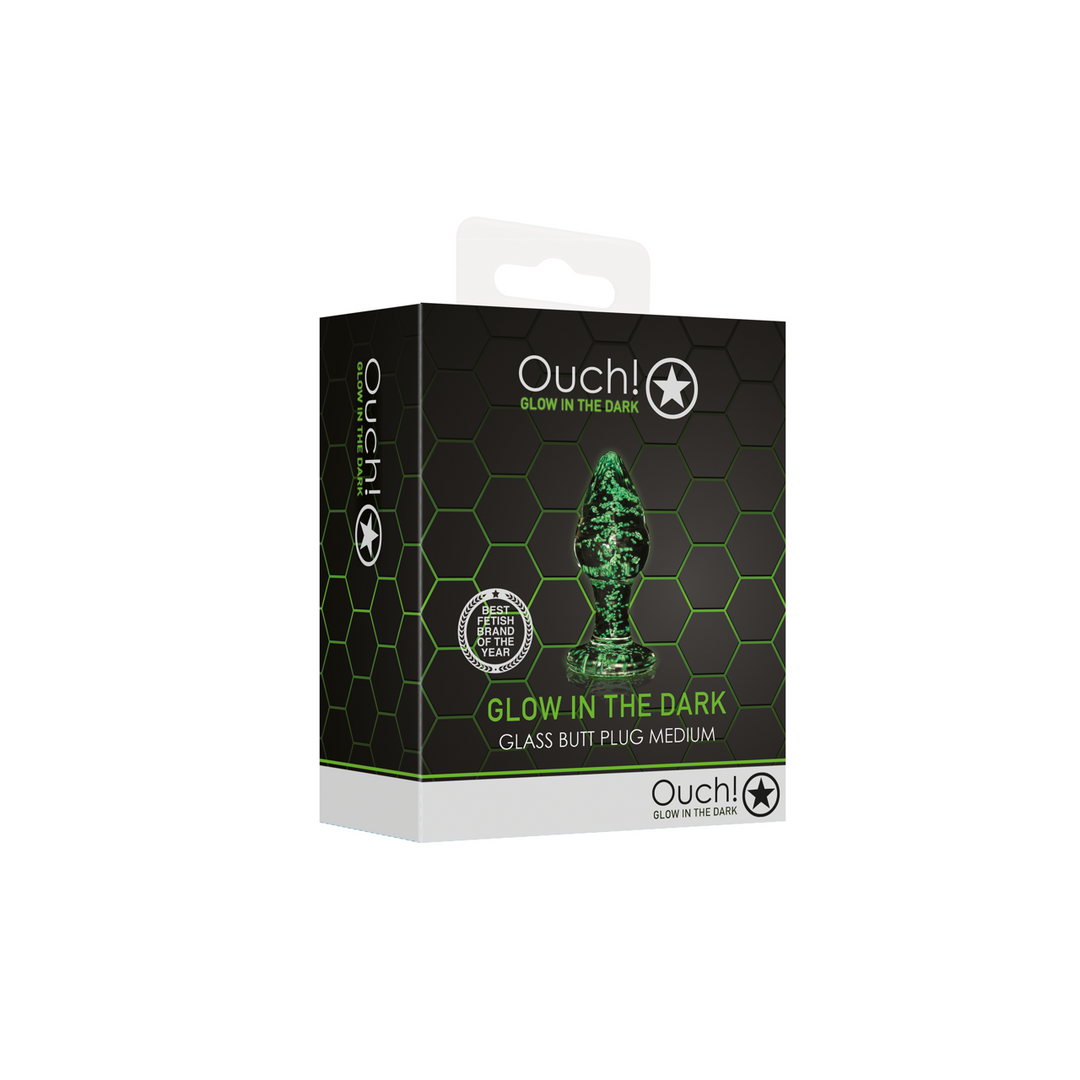 Glazen Butt Plug - Glow in the Dark - Medium - Afbeelding 2