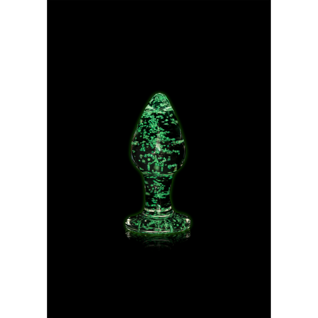 Glazen Butt Plug - Glow in the Dark - Medium - Afbeelding 7