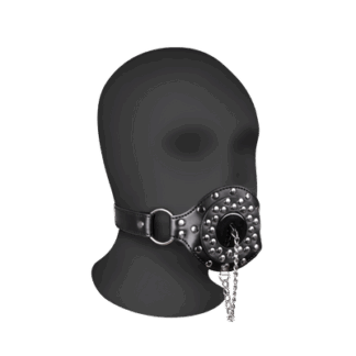 Open Mouth Gag met Plug Stopper - Zwart