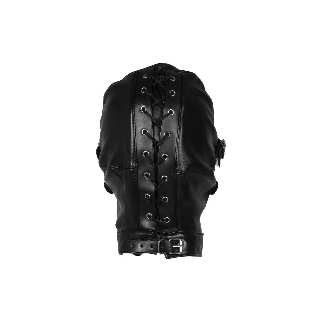 Blindfolded Mask met Ademend Ball Gag - Zwart - Afbeelding 6