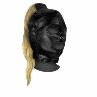 Mask met Blonde Ponytail - Zwart