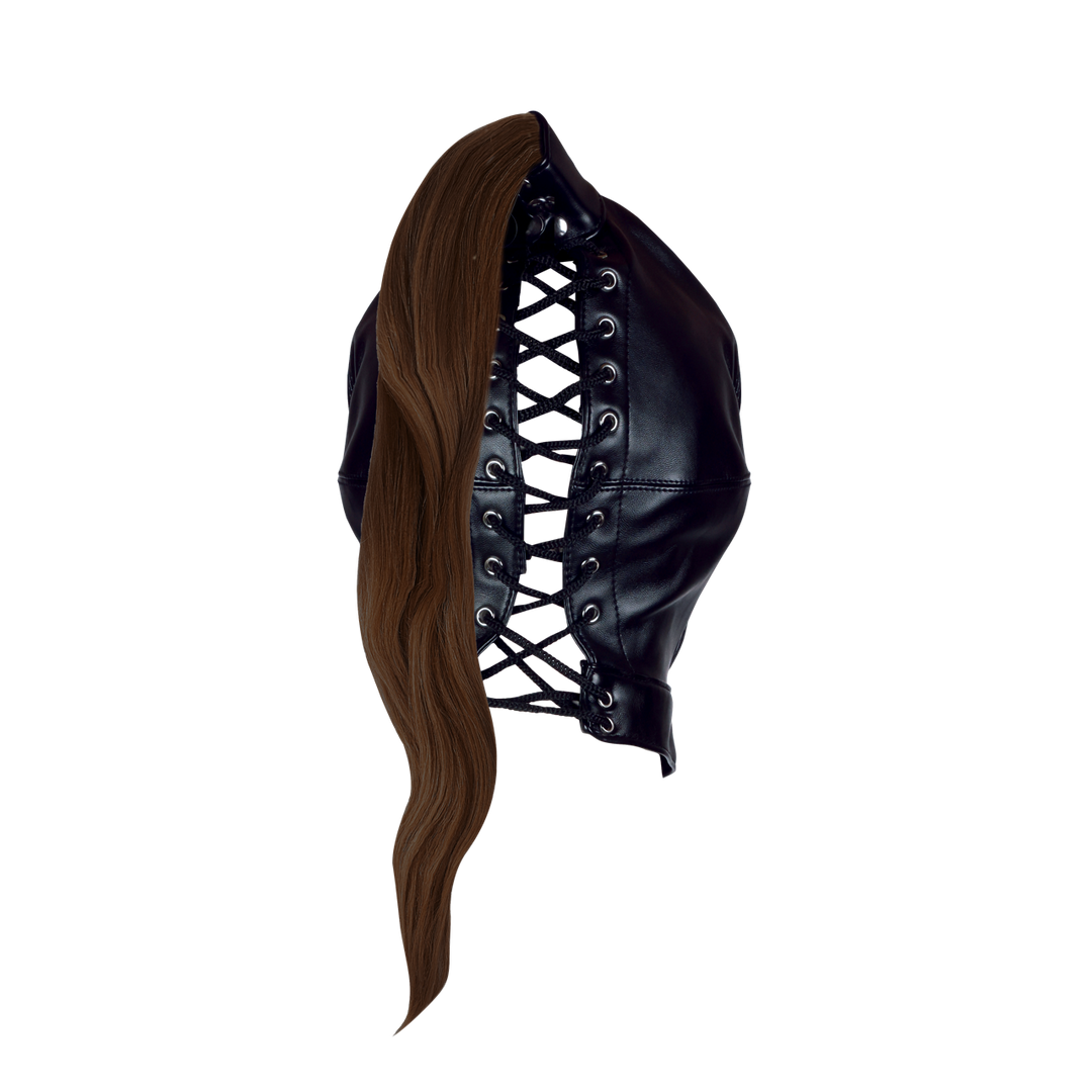 Masker met Bruine Paardenstaart - Zwart - Afbeelding 6