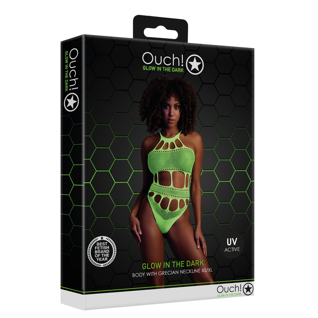 Body met Griekse Halslijn - One Size - Neon Groen - Afbeelding 2